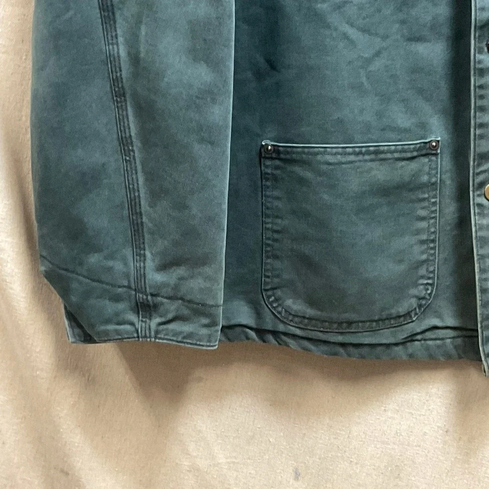 Vtg Carhartt CB143 Made in USA Hunter Green Blanket Lined Chore Coat XL‎ CB143 - Picture 6 of 12